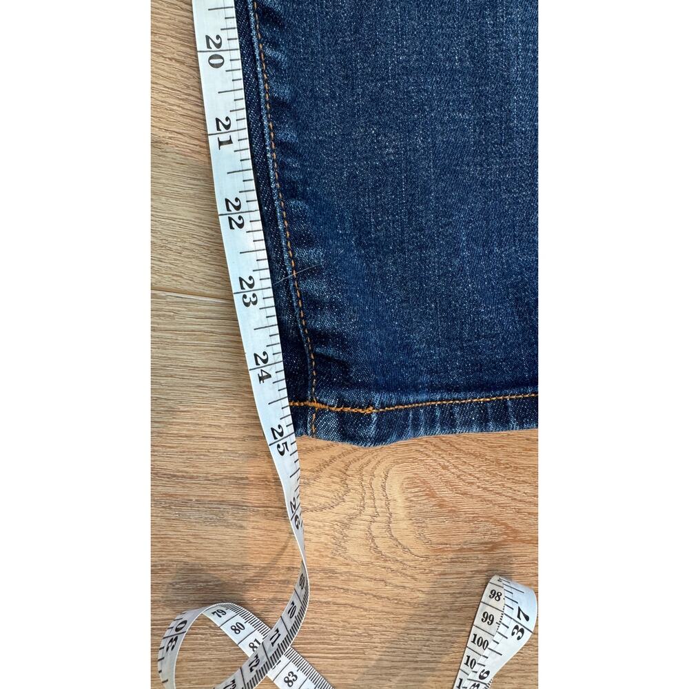 6397 Shorty Cropped Straight Leg Jeans Dark Rinse Wash Size 27 - Picture 11 of 11